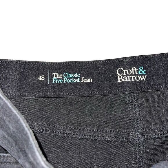 Croft & Barrow Black Classic 5 Pocket Jeans Size 4S - Picture 6 of 7